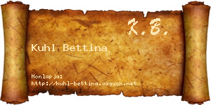 Kuhl Bettina névjegykártya